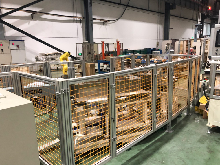 澳宏機(jī)器人安全圍欄易拆裝，安全堅固